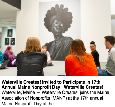 WTVLCreates's tweet photo. We're excited for Maine Nonprofit Day on February 11! Maine nonprofits: effective, essential, innovative! Nonprofit Day 2020 #NonprofitsWorkforME #NPD2020
https://t.co/Z5I3xIJYiH https://t.co/ckMx9MqVYy