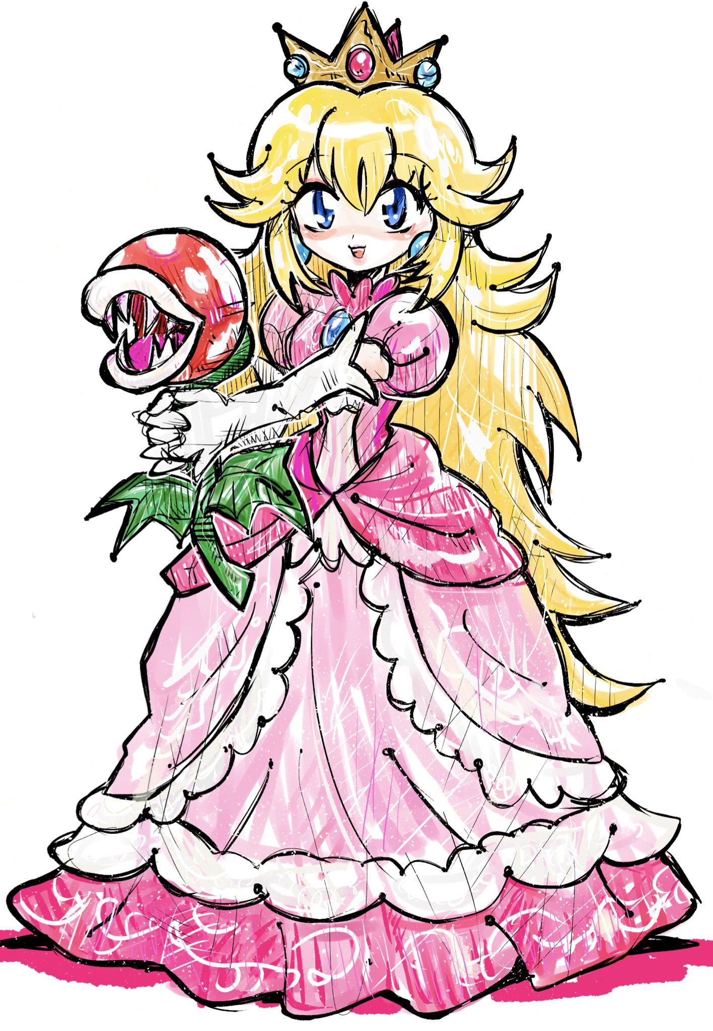 らくがきしたがり屋 Princesspeach Piranhaplant ピーチ姫 パックンフラワー スーパーマリオ マリオ イラスト らくがき Supermario T Co lj1htnld Twitter