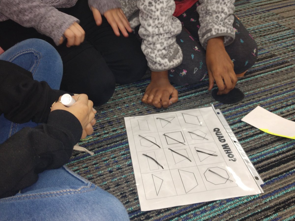 michellecombsTX's tweet photo. Guess who? More like Quad Who?Ss @LemmKISD classifying quads with a fun twist!! #kleinisdmath https://t.co/R5kLzUz1uf