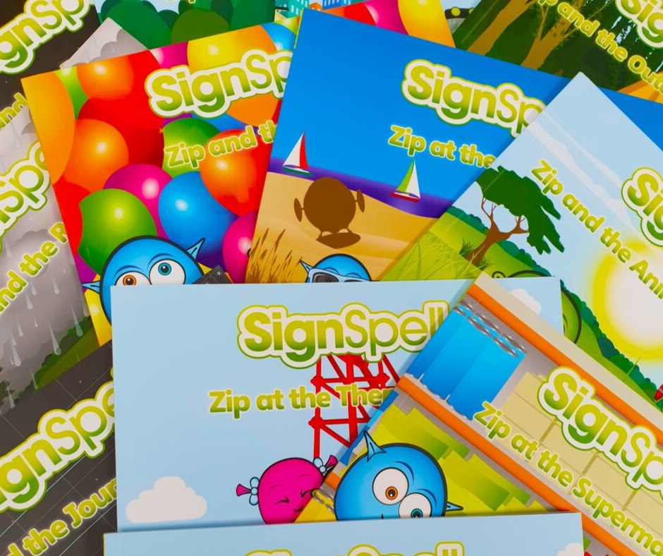 signspell's tweet photo. This #StoryTellingWeek Join Zip and the gang on their great alien adventures!📚

With 12 books to choose from, you can learn a range of signs through fun interactive storytime in your classroom!

For more information visit our website: https://t.co/HsdQdLqGwl https://t.co/SaShQKav5T