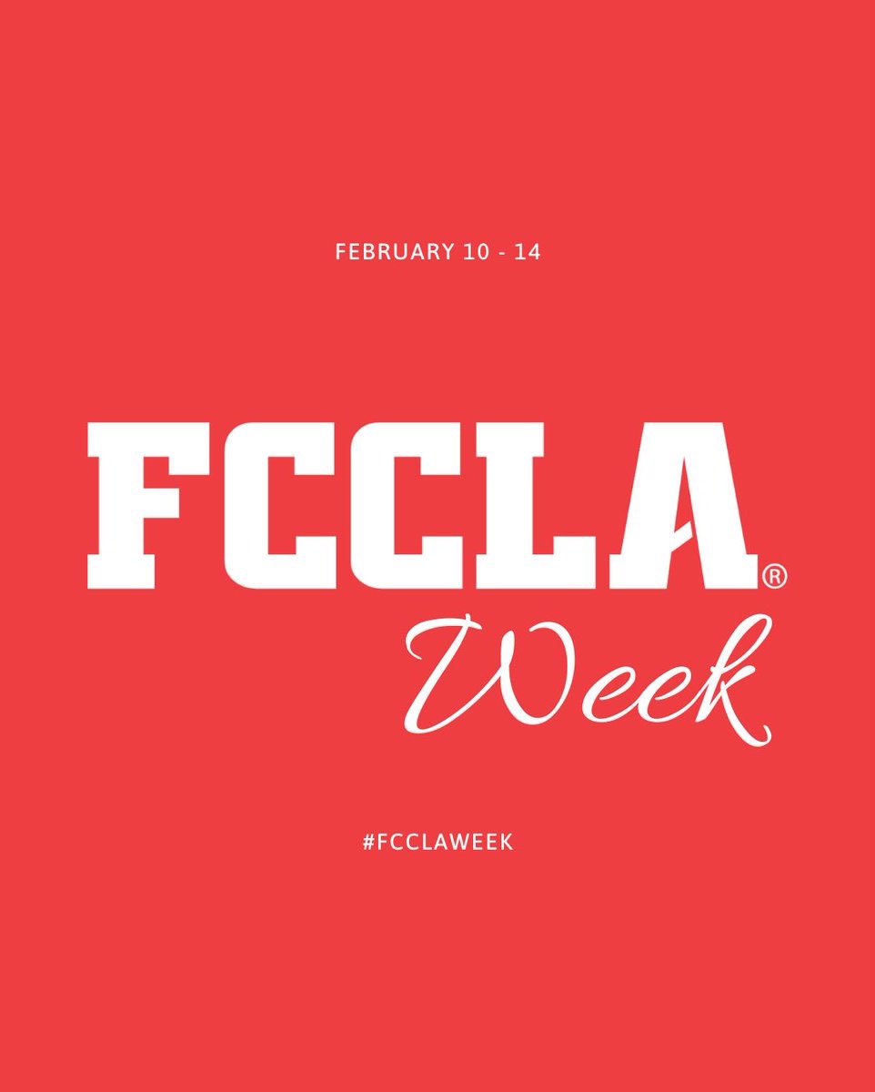 BoydFCCLA's tweet photo. National FCCLA Week is February 10-14th!!  Help Boyd County celebrate FCCLA by participating I. These dress up days starting Monday!!
Monday- Pajama Day, Tuesday- Red Out, Wednesday- Wild Safari Wednesday. #KYFCCLA #fcclaweek https://t.co/6Q92axJ1qe