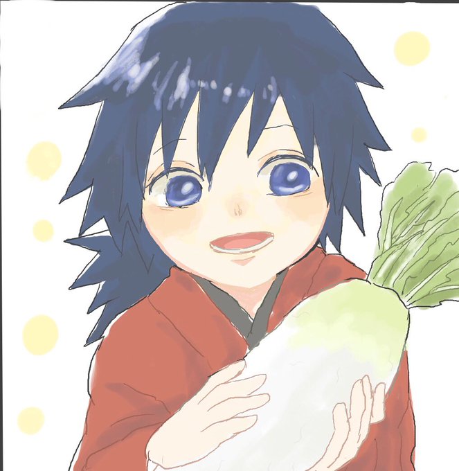 おくらさんがTwitterに投稿した冨岡義勇(鬼滅の刃)のイラスト。