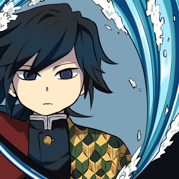 エルさんがTwitterに投稿した冨岡義勇(鬼滅の刃)のイラスト。