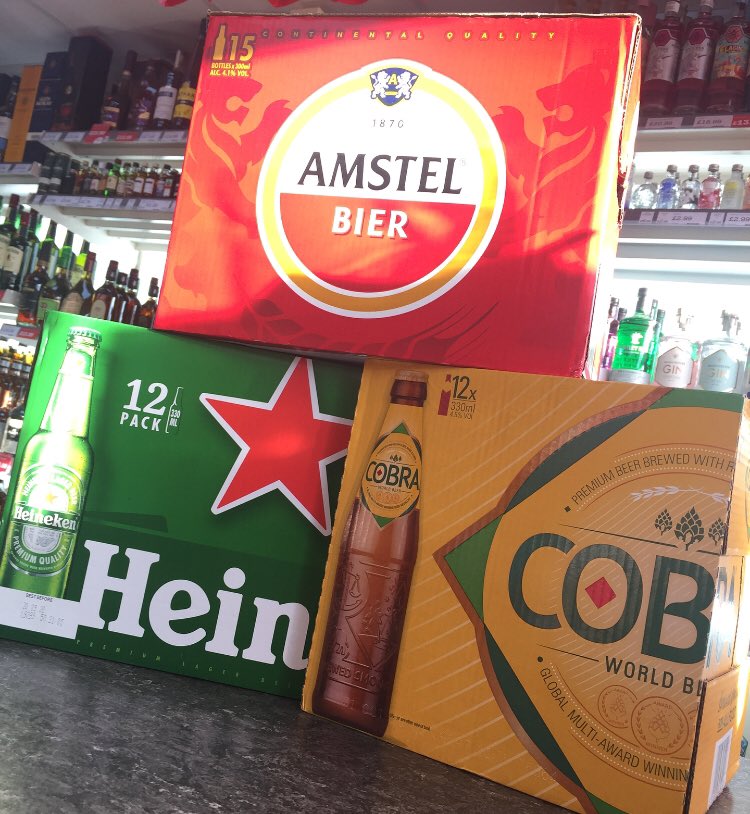 bbstretford's tweet photo. Selected cases only £10.49! 🍻🍺
#cobra #heineken #amstel #friday #bargainbooze #selectconvenience #bargainboozestretford https://t.co/kzgQL3Nzw0