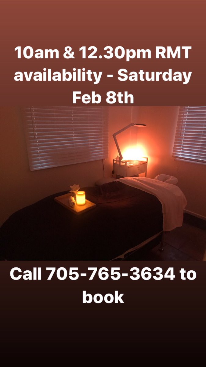 RMT availability Saturday Feb 8th... who needs a massage?