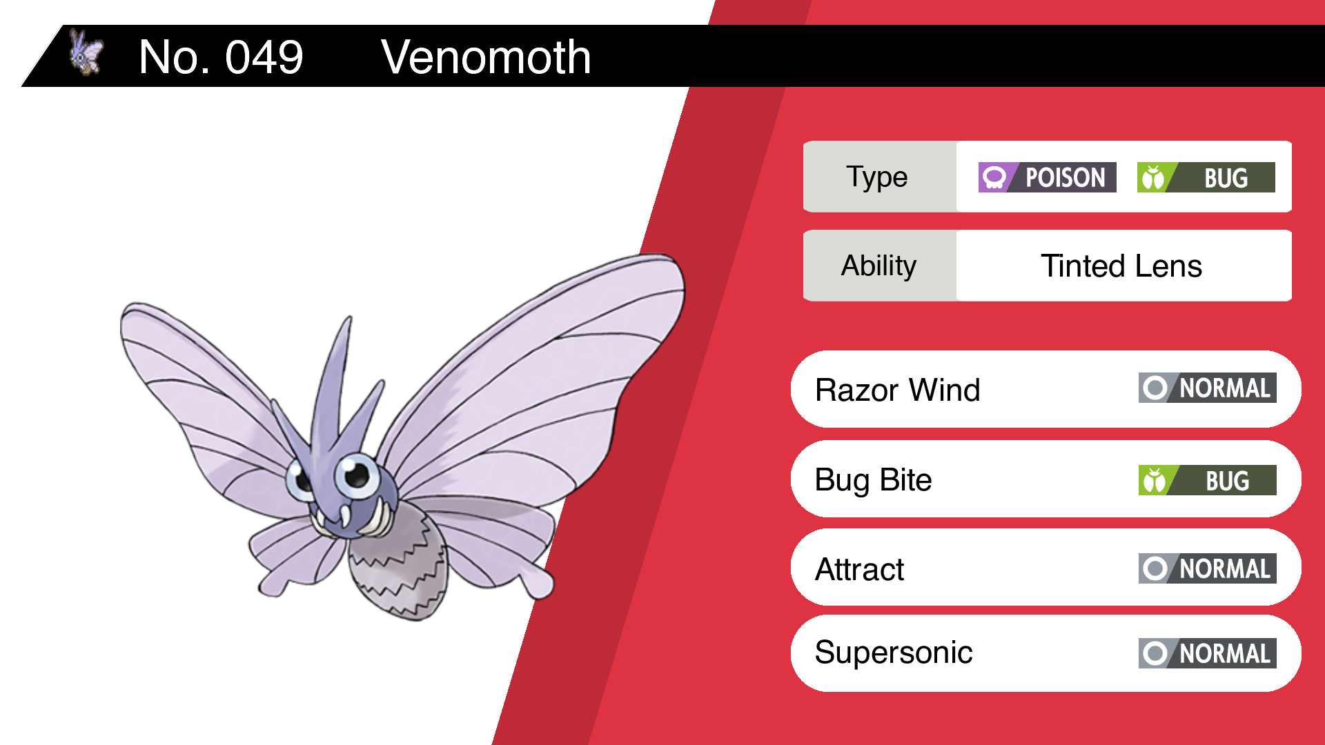 Random Pokemon Bot on X: &ldquo;Venomoth Ability: Tinted Lens Moves 