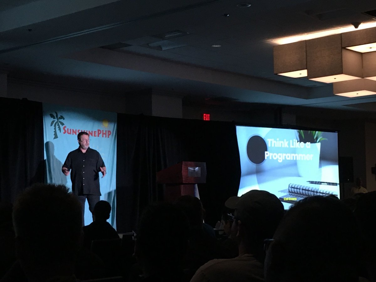 OscillasTech's tweet photo. This morning's Keynote Speaker, @CalEvans taught us the importance of "Thinking Like a Programmer" by not attaching your entire identity to a single tool and instead, using the best tool for the job.
#sunshinephp2020 #sunphp20 @SunShinePHP https://t.co/oCwBnCGTgy