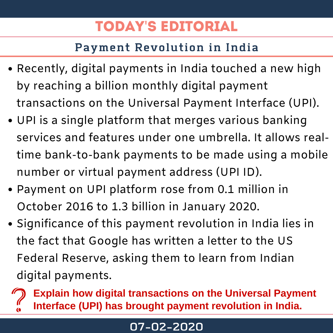 drishtiiaseng's tweet photo. This article is based on “The billion standard”. It talks about the status of digital payments in India.
Read More: https://t.co/EKZuqzH1cd
#UPI #UniversalPaymentInterface #DailyEditorial #UPSCNews #UPSCEditorials #DrishtiIASEnglish https://t.co/J8ZzfnppCQ