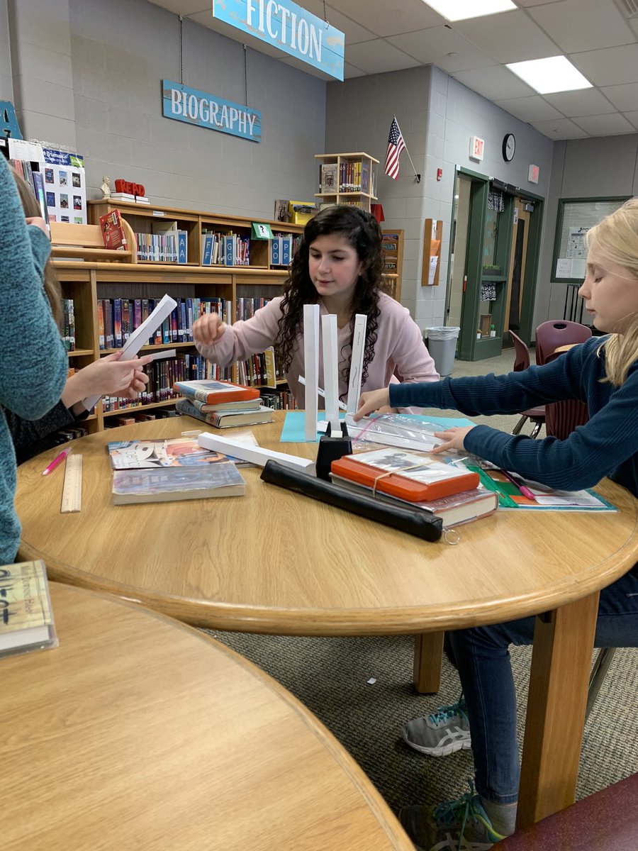 DuelloLibrary's tweet image. Paper Roller Coaster construction is underway! Columns and beams are going up! 5th grade researched how roller coasters work and are now making their own. @DUE_5th @duello_elem #duellolearns #wsdlearns