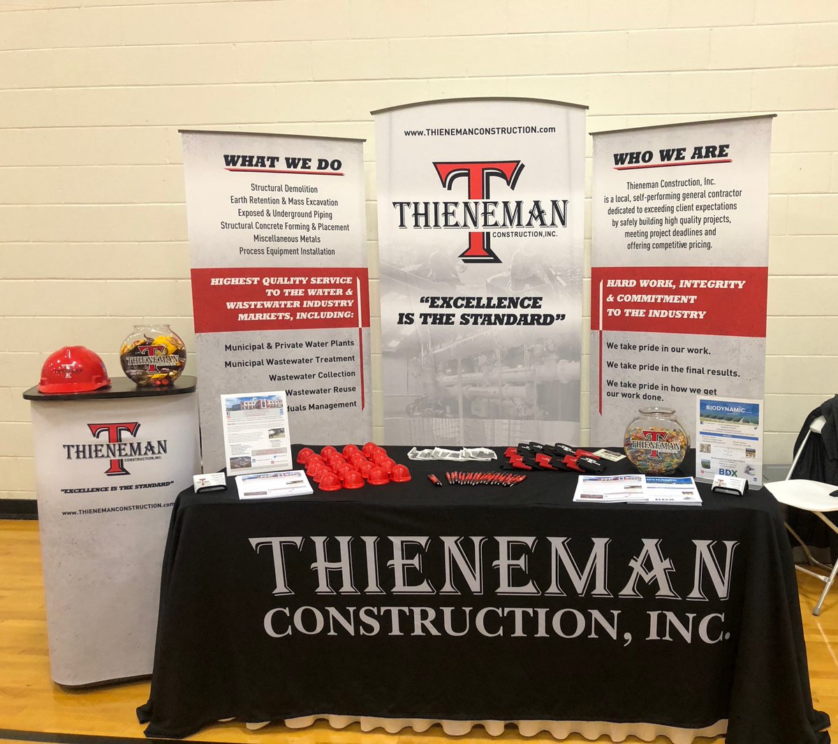 ThienemanInc's tweet photo. We are at the Job Fair at the Co. Rec. at Purdue!! Table L 12 Come and check us out!! We have a lot of Great opportunities in the near future. #TCILiveRed #Excellenceisthestandard https://t.co/178TlG0hL1