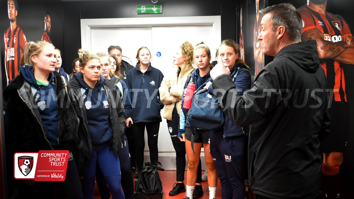 UNI - Following their training session, the <a href="/BULFCbmouth/">BULFC</a> girls were invited inside <a href="/Vitality_UK/">Vitality UK</a> Stadium for a tour! 

<a href="/SportBU/">SportBU</a> <a href="/AFCBusiness/">AFC Business</a> <a href="/PLCommunities/">Premier League Communities</a>