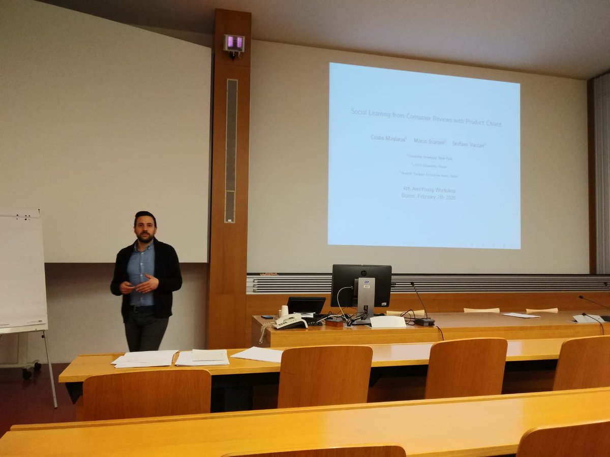 AIROyoung's tweet photo. #ORisSocialLearning
Stefano Vaccari discusses about social learning with product choice
#4AYW #orms https://t.co/sRs1LfG6Bf