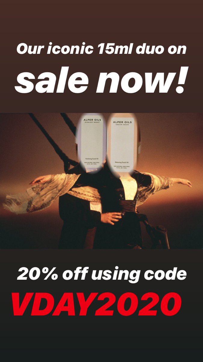 AlperOils's tweet photo. ❤️V Day sale on now until Feb 14th! 20% off using code VDAY2020 ❤️ https://t.co/mlvX4zmOou https://t.co/wWDNM7vTB8