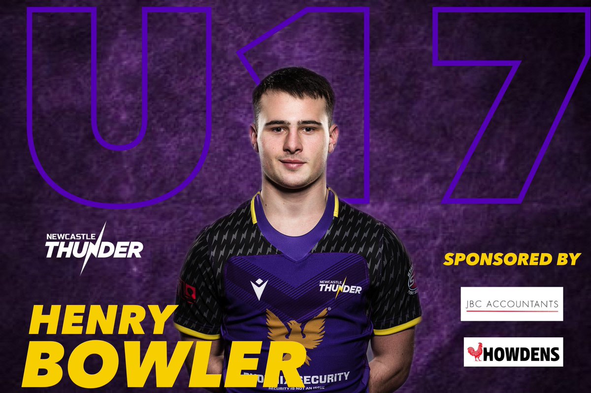 ThunderRugbyAC's tweet photo. Introducing first year forward @HenryBowler12 from @LeagueYarm who is sponsored by JBC Accountants &amp; Howdens Joinery #ThunderAcademy https://t.co/E377YQAjzA