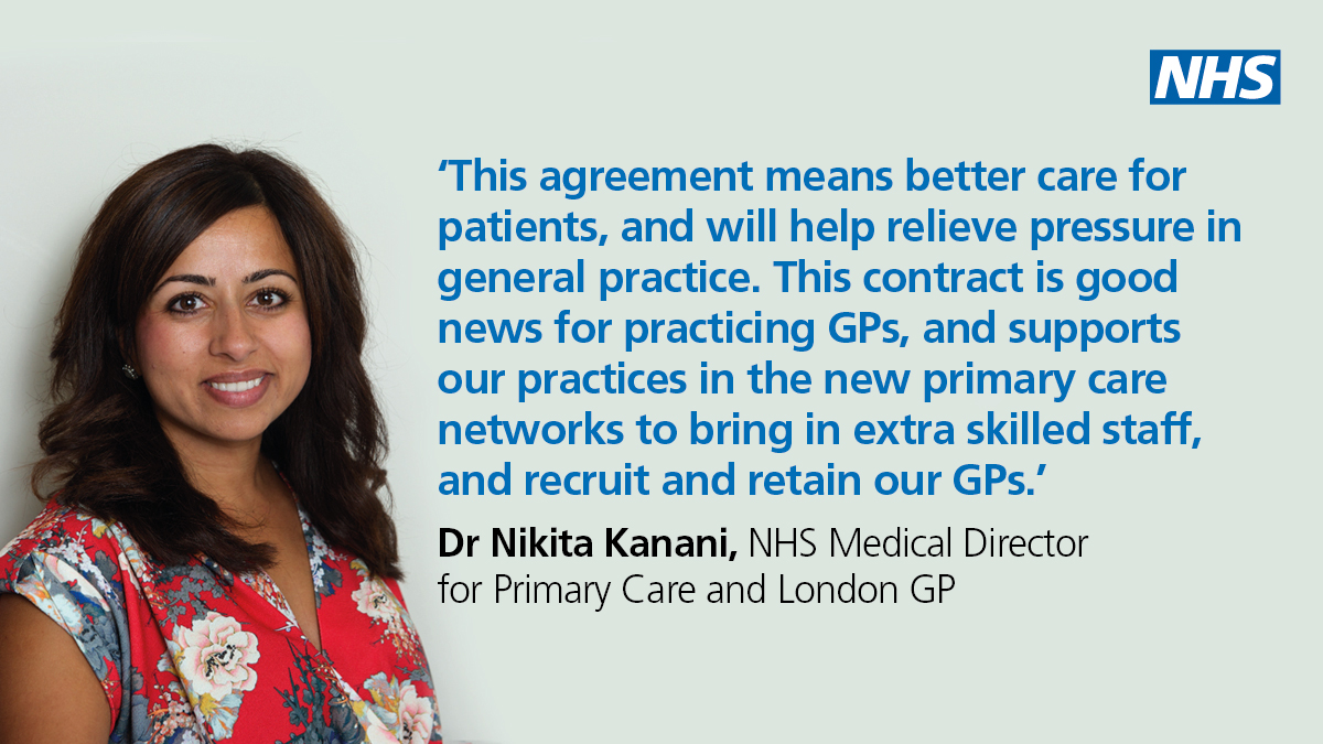 NHSEngland's tweet photo. This week we agreed and jointly published the update to the #GPContract agreement 2020/21 to 2023/24 with the @BMA_GP. #PrimaryCareNetworks https://t.co/BU0JDqx2M4 https://t.co/qkLqDuqVHt