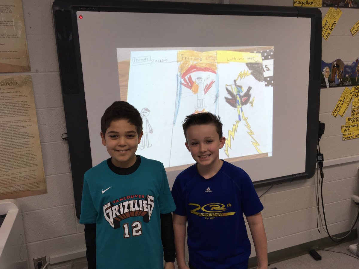 Tpeeper7's tweet photo. We loved using our imaginations to create our own myths. #narrativemasters ⁦@cville_schools⁩ ⁦@crosswindeagles⁩ https://t.co/ecGs8GOVQE