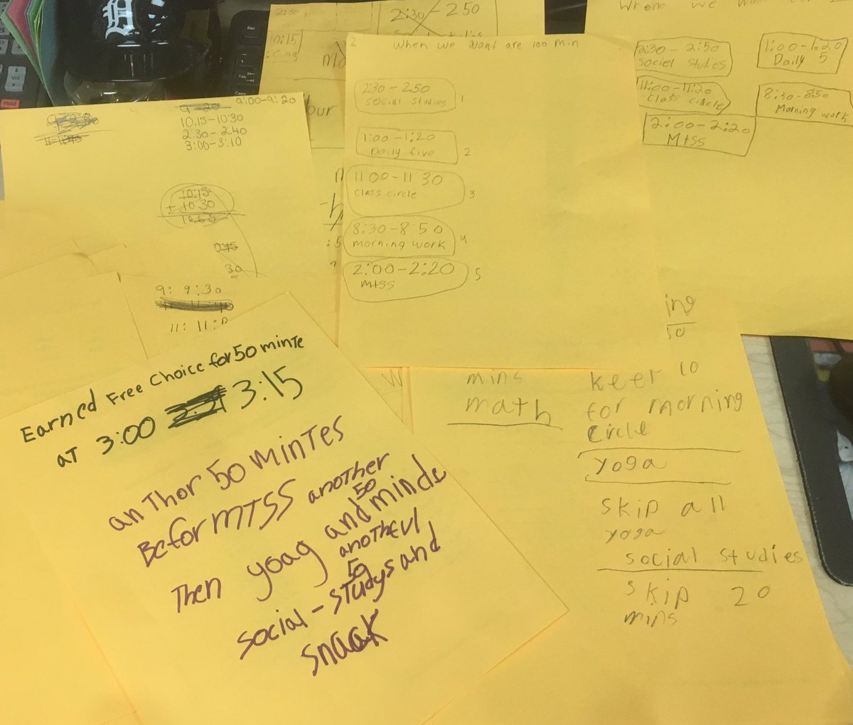 SandlinsSandlot's tweet photo. #100thDayOfSchool #100minutesfreechoice The kids came up with a schedule for the 100 minutes of free choice. https://t.co/Tg836UrDC3