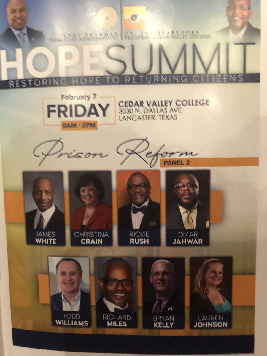 ccalhoun_tsf's tweet photo. #PrisonReform panel at the #HopeSummit! 

#HopeDealers 
@TheSecurusFdn @dfreeman_tsf @James_E_White @bishopojahwar @rickiegrush @prisondoors @PEPtweets @PrisonToPromise @Commit2Dallas https://t.co/5M53PpyOS0