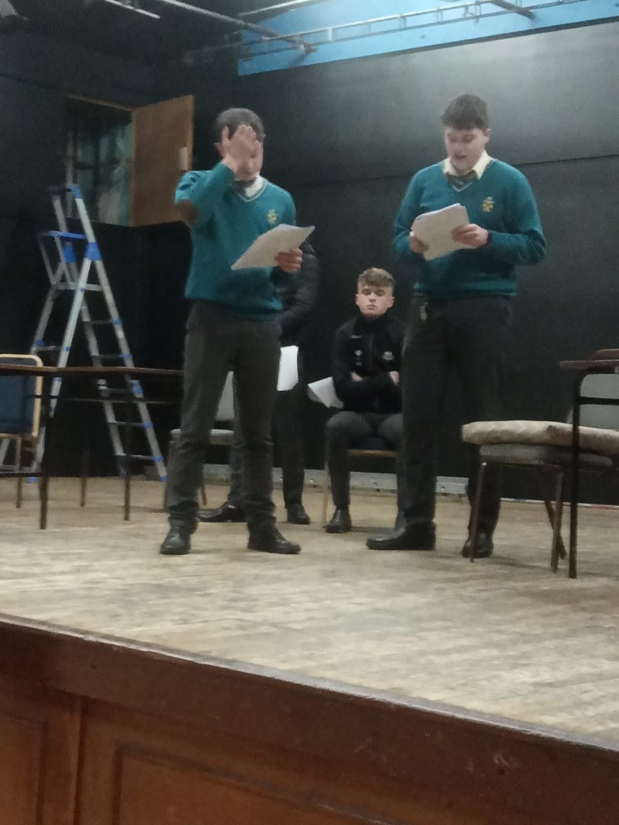 CBSCharleville's tweet photo. Our TY students in rehersals today for their Drama " XFACTORING " . Great contribution , teamwork and effort from all our boys ๐ keep up the great work . #TYdrama #proud #THISISCBS https://t.co/lIjfy7rTk7