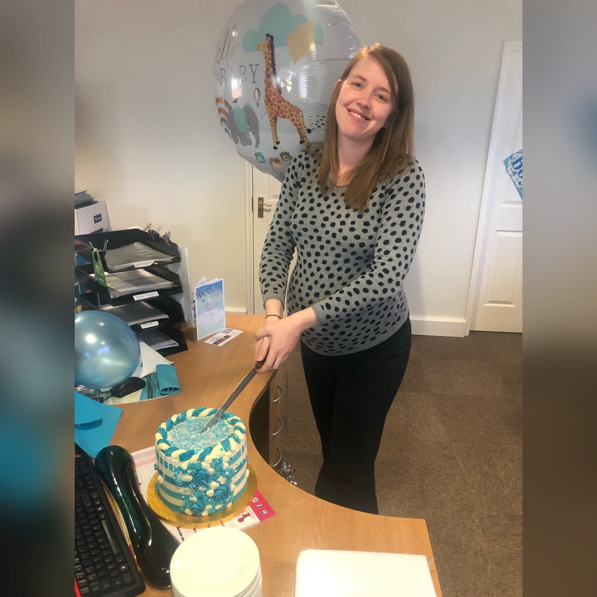debach01's tweet photo. Today is the start of a new adventure for our lovely Sian as she starts her maternity leave. We are all so excited for you, but will miss you lots. 👶🏻🍼 #maternity #babyboy #congratulations https://t.co/xVybN6ugj6