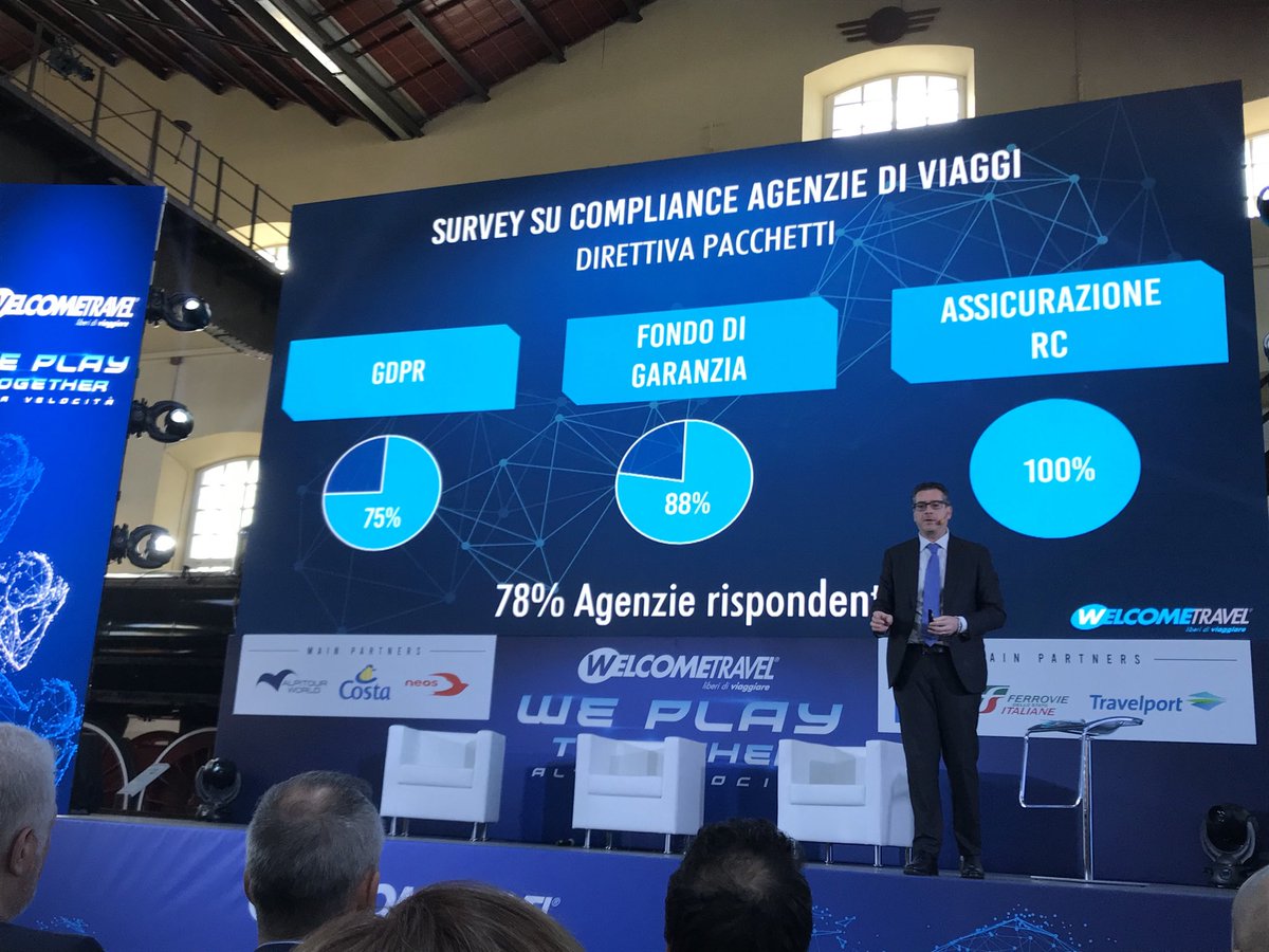 AminaDAddario's tweet photo. Adriano Apicella #WelcomeTravel lancia il sasso: una campagna di comunicazione con #Astoi e network per dire ai clienti che in agenzia si hanno garanzie superiori rispetto al web #convention #weplaytogether #Napoli #Pietrarsa ⁦@ttgitalia⁩ https://t.co/9V6cJV1JWI