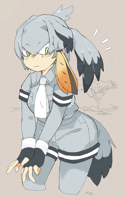 ハシビロコウ 
修正と色塗り
#けものフレンズ 