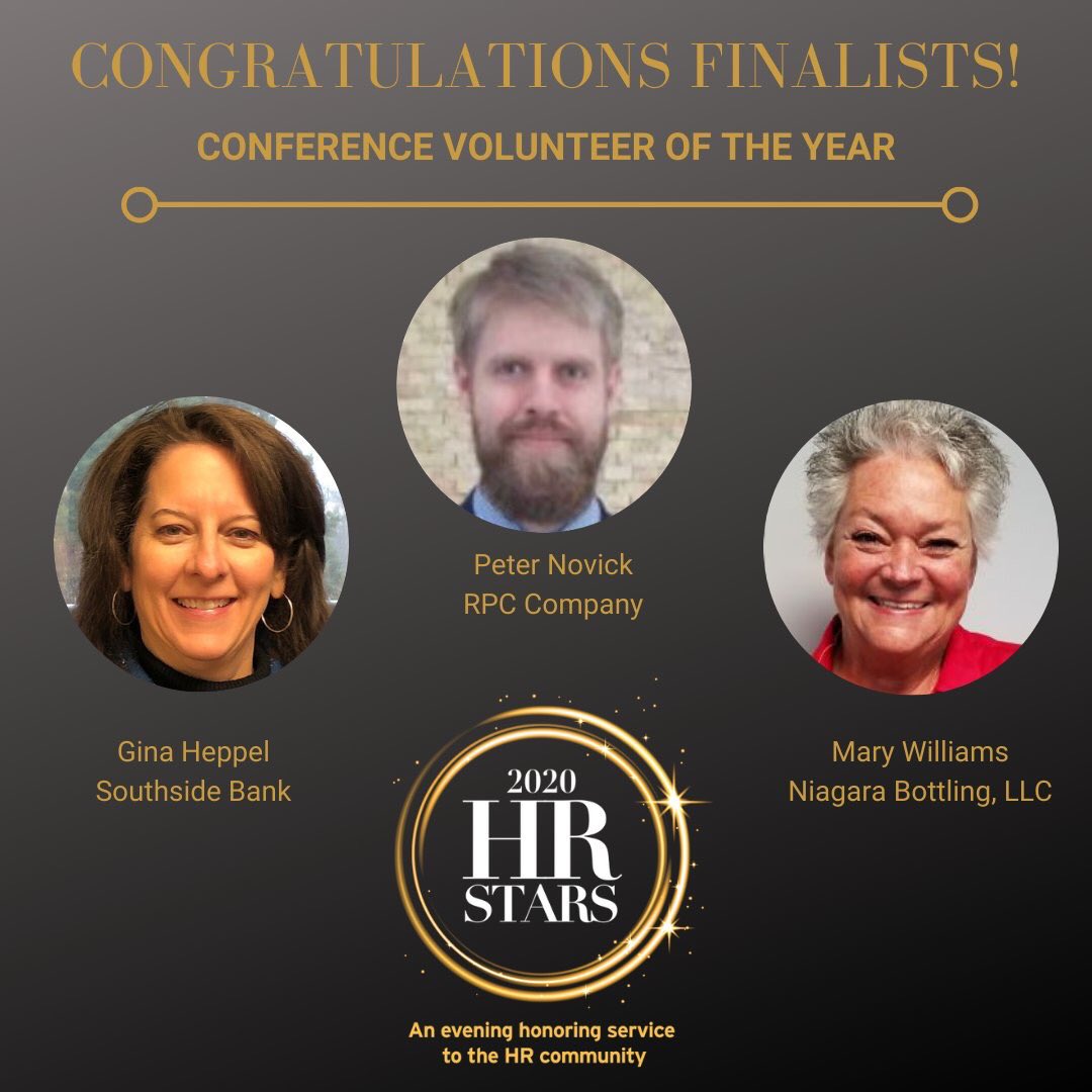 BruceWaller's tweet photo. This is @DallasHR #HRStars week. Congratulations to all of the “Conference Volunteer of the Year” finalists. Look forward to seeing you at the Gala on Saturday! @TexasSHRM #HRSWC @HRSouthwest https://t.co/HQ9NuOII61