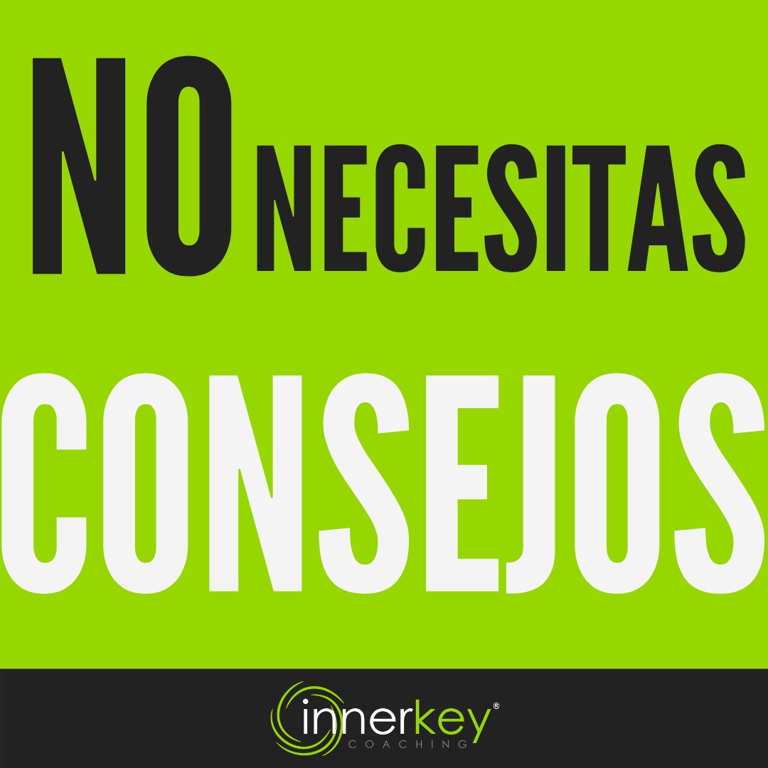innerkeycoach's tweet photo. ✅ En lugar de dar y recibir consejos, debemos ayudarnos mediante preguntas, exploración de emociones, confrontación de ideas, ejemplos, escenarios, ...  a que cada persona descubra SU PROPIO CONSEJO. Es el que realmente necesita.
⠀
#coaching #preguntaspoderosas vs #consejos https://t.co/cLPw6uFMS3