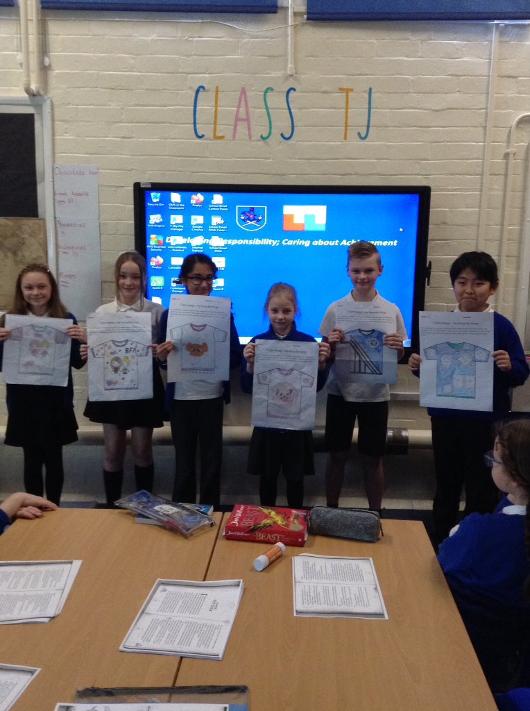latimerprimary's tweet image. Year 5 had an amazing time designing t-shirts with Angela Vaughn yesterday afternoon. We want to say a massive thank you for teaching us about the process of creating clothes and for inspiring us to try new things. We had so much fun. #ClassTJ #ClassCJ #LatimerArt #Graphicdesign