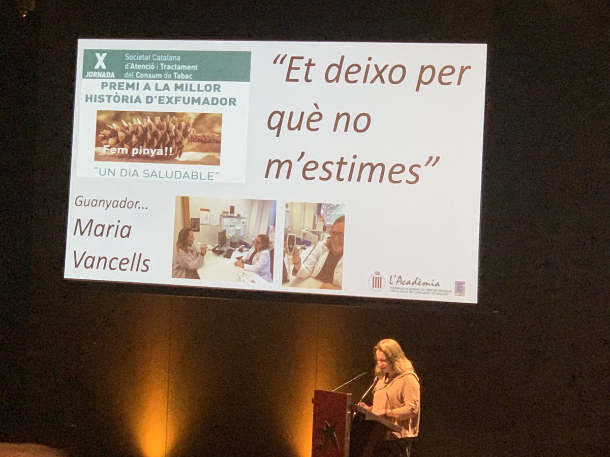 JessyMorillas's tweet photo. Emociona molt sentir les històries de ExFumadors, aprenem molt de com viuen les persones el fet de deixar de fumar. Important donar-li veu a les persones. #SCATT2020 #stoptabac https://t.co/n1OYOC4KG6