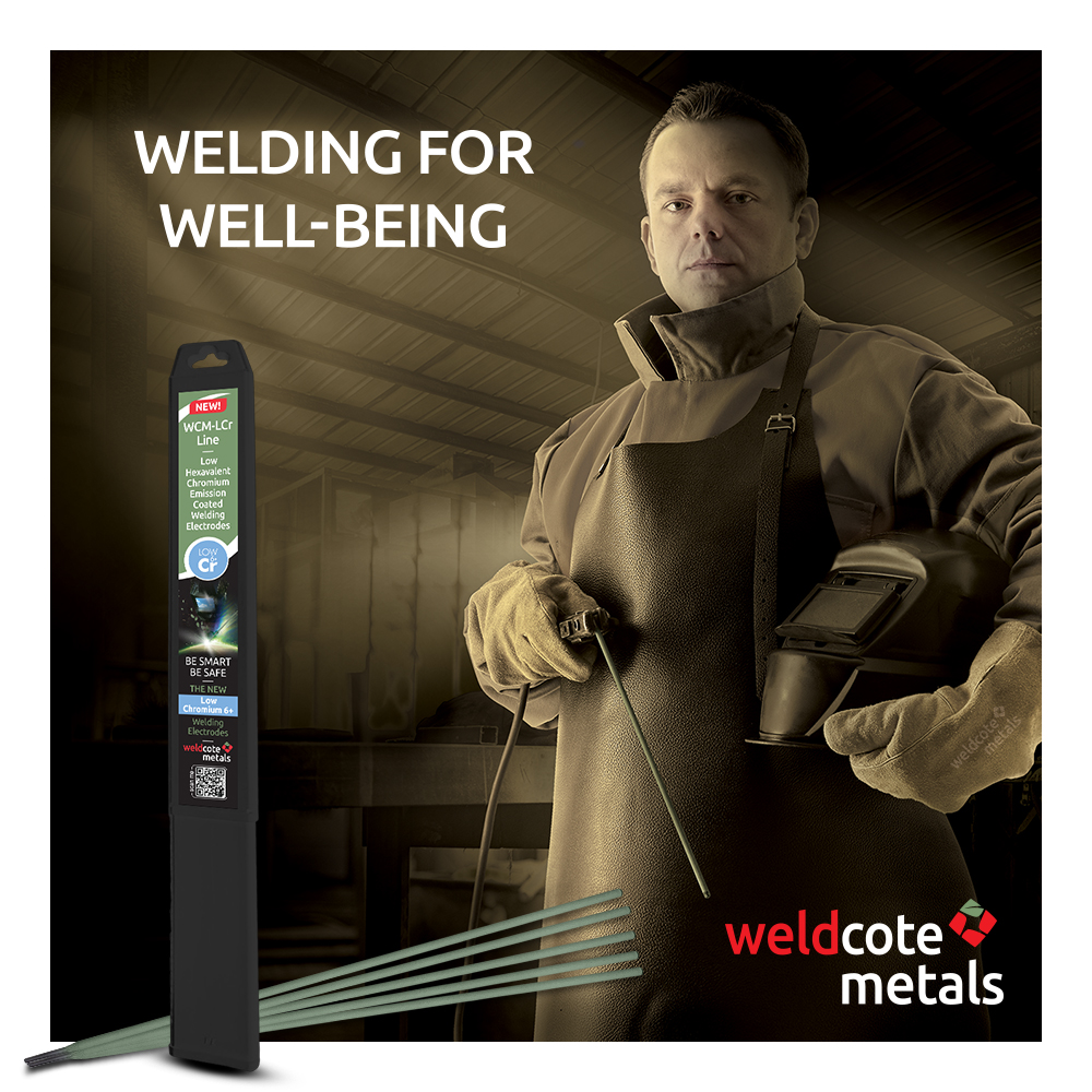 weldcote's tweet photo. Our Green Line is now renewed with the new #electrode – WC E308 LCr with Low Chromium Emission! The total fume rate emission is reduced up to 40% and the rate of hexavalent chromium (most harmful, carcinogen substrate) is lowered up to 50%. #weldingforwellbeing #healthierwelding https://t.co/mgA6yfMfQ4