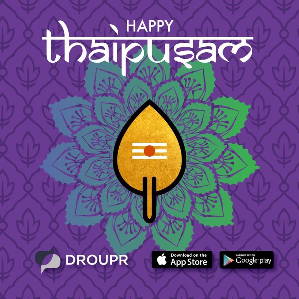 droupr's tweet photo. Selamat menyambut Hari Thaipusam.

Happy Thaipusam to the Hindu community. https://t.co/W1jC870Oom