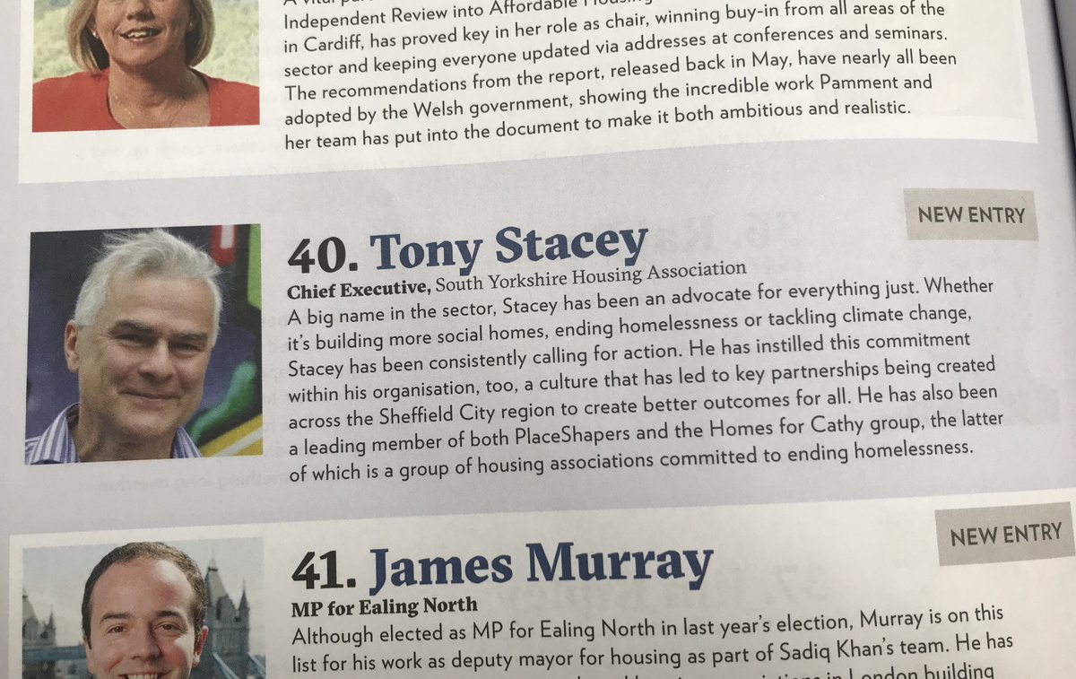 Brilliant to see @TonyStacey at number 4⃣0⃣ on the @24housing #PowerPlayers list! 'Whether it's building more social homes, ending homelessness or tackling climate change, Stacey has been consistently calling for action.' 🙌🏾🎉 #MoreNewHomes #24GreenCampaign