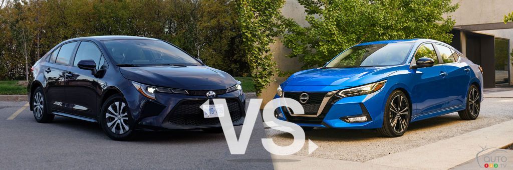 auto123_fr's tweet photo. Comparaison : #Nissan Sentra 2020 vs #Toyota Corolla 2020 #Auto123 https://t.co/v6ZQKLmYMF https://t.co/PGTsf5xxMn
