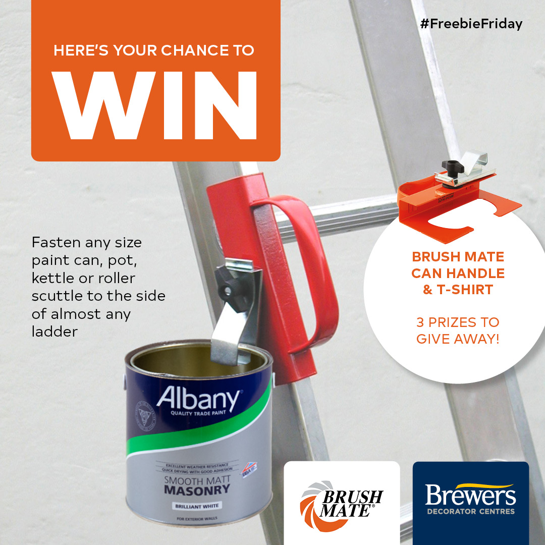 Brewerspaints's tweet photo. It’s #FreebieFriday time! Here's your chance to #win a Brush Mate Can Handle &amp; t-shirt! To enter all you have to do is RT + follow @Brewerspaints &amp; @brush_mate. 3 winners will be chosen at random at 12pm, 14/02/20 Here's what you could win 👉 https://t.co/xcsG0hgi2f https://t.co/jRvHEBsT8T