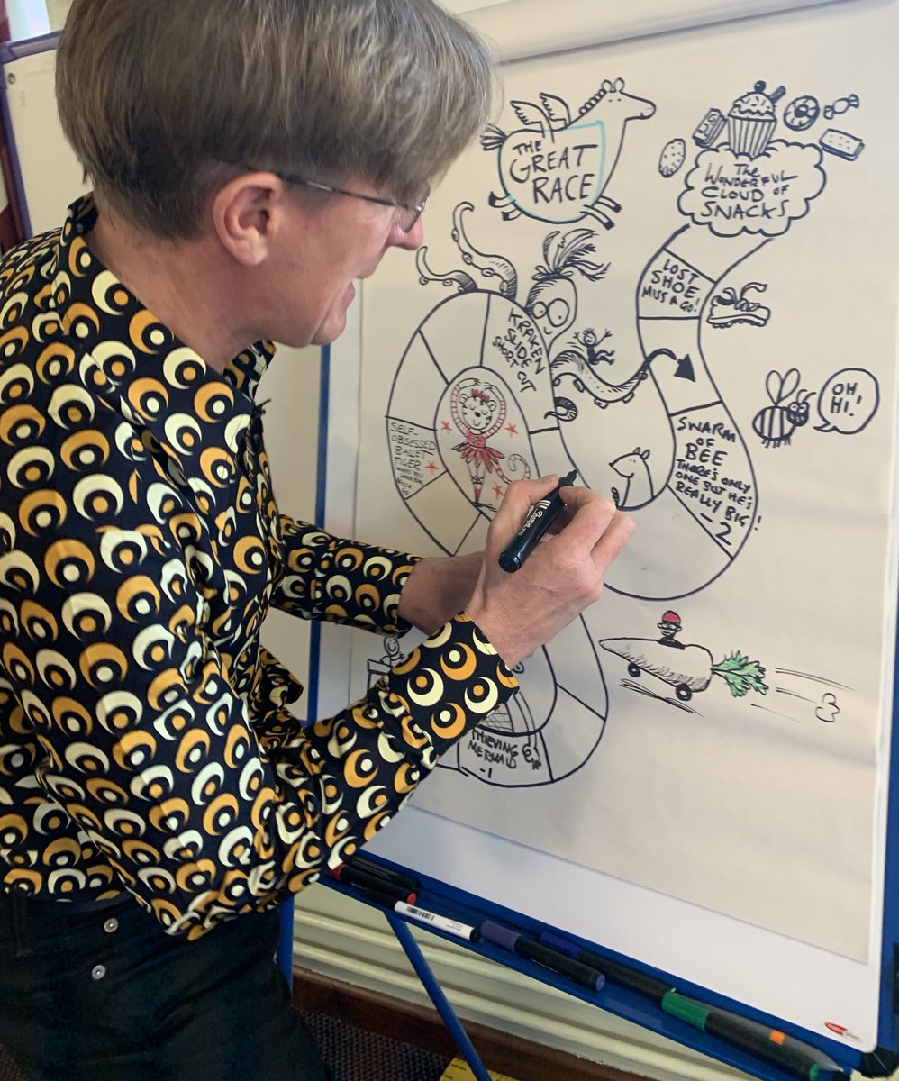 jabberworks's tweet photo. Plotting stories with @GlebelandsLeic children, @philipreeve1, Kevin the Roly-poly Flying Pony &amp; @dan_routledge for #Leicester #AuthorWeek #AuthorWeekOnTour @LeicesterWiT https://t.co/HbYSbrPEqB