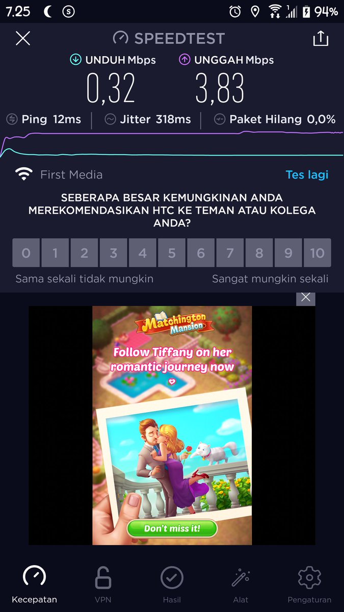 mailadinugroho's tweet photo. @FirstMediaCares id pelanggan 11288130 internet lemot bgt sudah 5 hari, sejak ada sales telpon menawarkan upgrade paket.
Speed cuma 0,32 mbps https://t.co/s2FCOq2stD