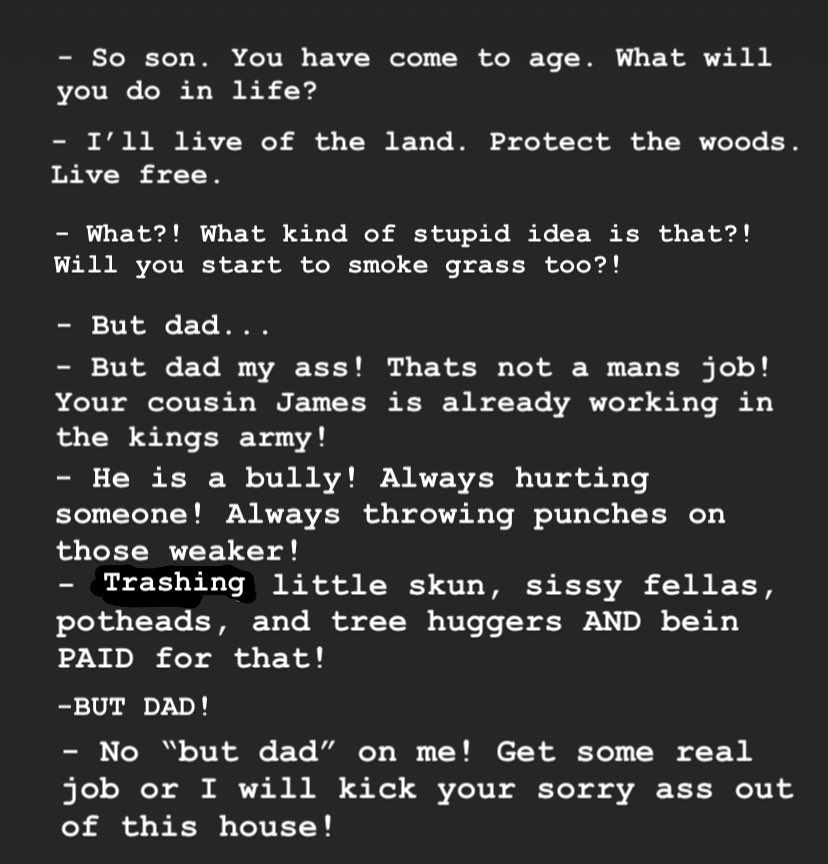 Devil_Kane's tweet photo. On why most PCs dont have parents in D&D:
#humor #notsofictional #dnd https://t.co/iueAVflde4