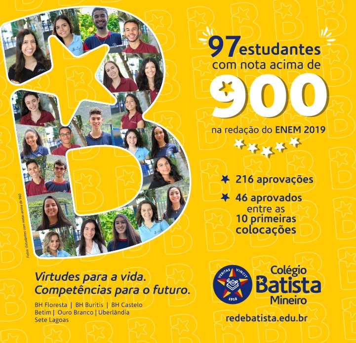 redebatista's tweet photo. 🌟Nossos estudantes mostraram que estavam preparados de verdade e, agora, já somos quase 100 com nota acima de 900 na redação do ENEM, 216 aprovados nas melhores universidades do Brasil e 46 aprovados entre as 10 primeiras colocações! https://t.co/np5ZHwX9C6
