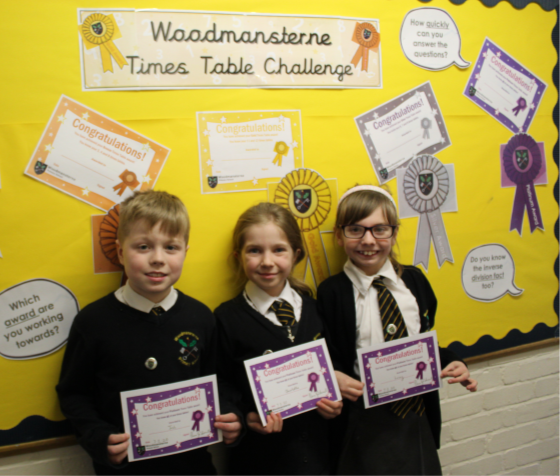 Woodmansternesy's tweet photo. Congratulations to Josh, Charlotte & Lacey in Juniper Class for achieving their Platinum Times Table Awards today. Well done all! #MathsGeniuses #CelebratingSuccess https://t.co/CnDm1lc4iw