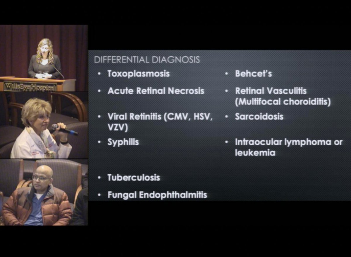 Wills Retina Drs. <a href="/JuliaHallerMD/">Julia A. Haller MD</a> and Sunir Garg discuss #ChiefsRounds case of polypoidal choroidal vasculopathy (#PCV), a subtype of age-related #MacularDegeneration #AMDAwarenessMonth.