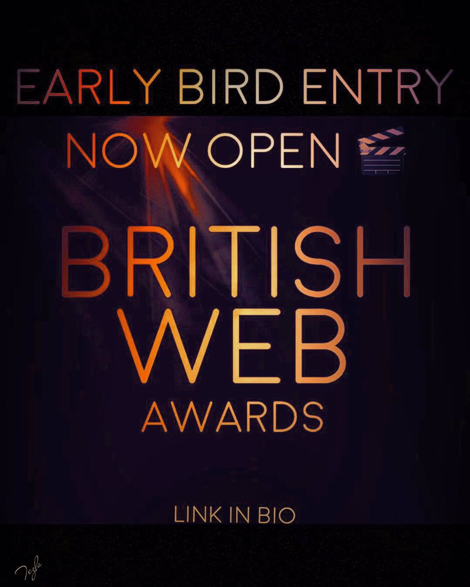 britishwebaward's tweet photo. Early bird Entries now open 🎬✌️ link in bio

 #webseries #filmmaker #actors #webfest #webactress #webawards #webfestival #webfilm #britishwebseries #britishwebawards #british #picoftheday #movie https://t.co/IZRcMSnffR