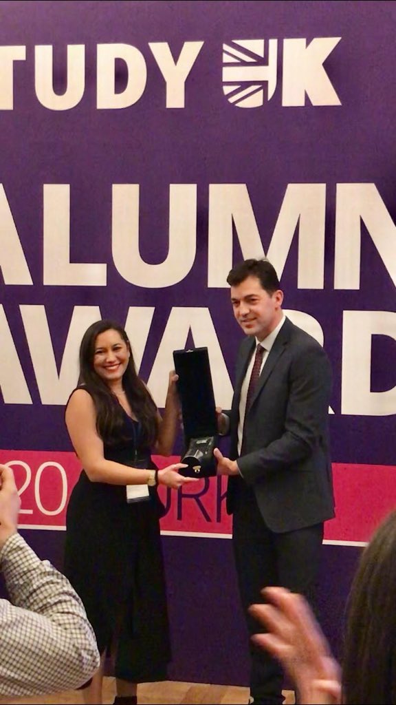 Gok_Y's tweet photo. I WON! Once again I am proud to announce that I received the Award for Professional Achievement. Thank you @BritishCouncil for organising this beautiful event &amp; the valuable juries for deeming me worthy of this award. #UKStudy #UKAlumniAwards I am very happy! https://t.co/AvxpI1in4J