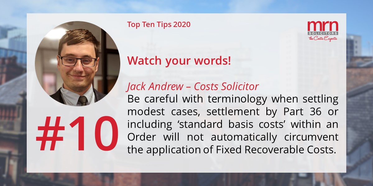 Here’s our tenth and final Top Costs Tip for 2020, from our Jack Andrew!

Missed a tip? Here’s our Top Ten Costs Tips in one handy link - costexperts.co.uk/top-tips-2020/
