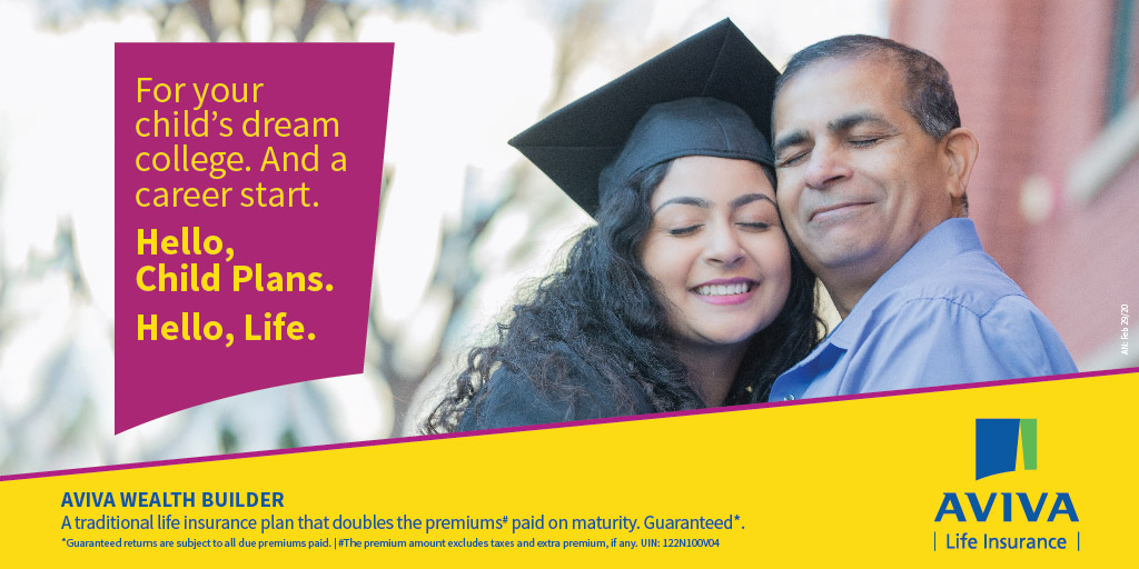 AvivaIndia's tweet photo. Make your child’s dream come true with proper Savings. Secure his/her future with Aviva Wealth Builder and get guaranteed* payout. Know more: https://t.co/JKZWv0mxoH
#HelloChildPlans #HelloLife #HelloAviva *T&C apply https://t.co/bjwPKAg7JU