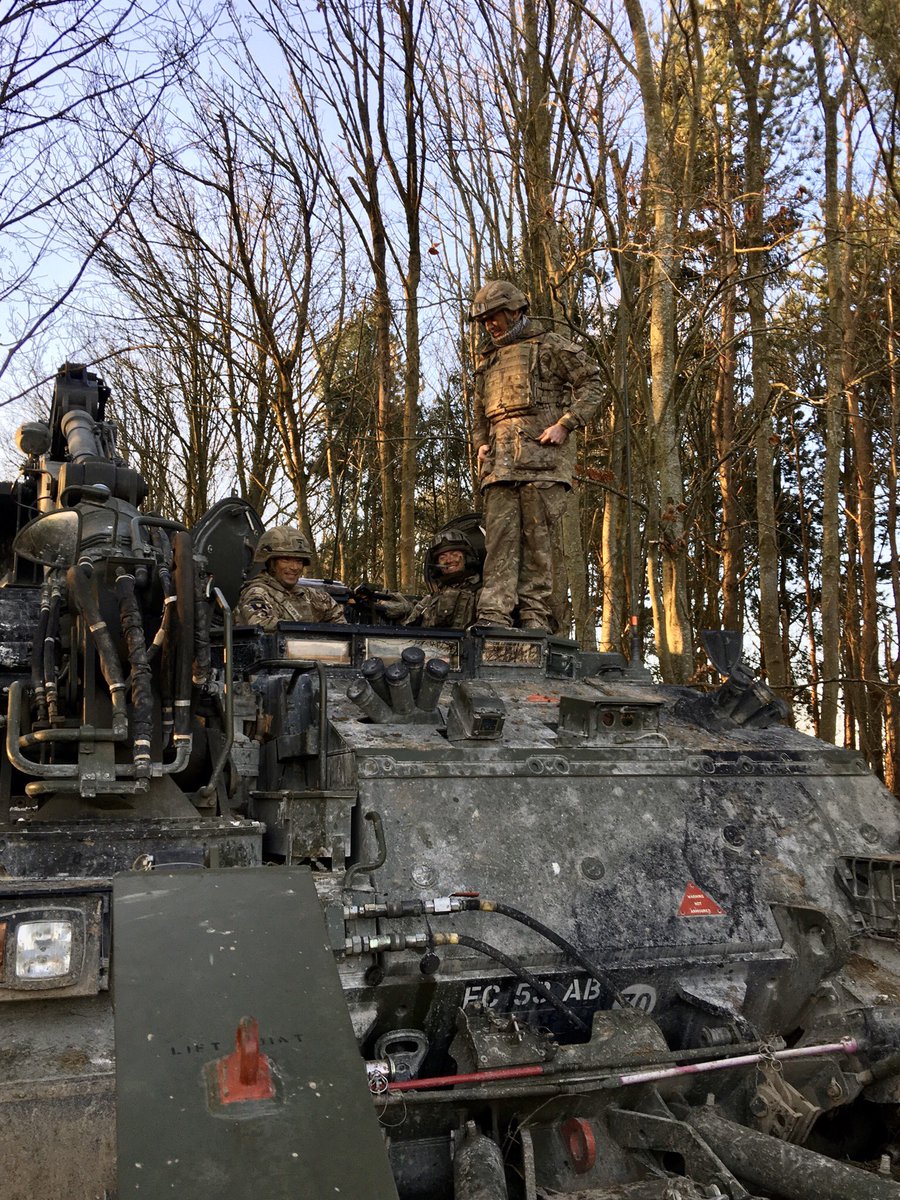 22EngrRegt's tweet photo. Delighted to host @dom_biddick &amp; @IRON918 to see first-hand @OC_5AES training progression to validate as #ArmouredSappers prior to supporting @CO_5RIFLES in @BATUSCanada &amp; Estonia, and visit @6HQandSpSqn UAS engr recce trial. Spr R &amp; Cpl F two worthy recipients of Comd 20X coins. https://t.co/xGmLjicDeO