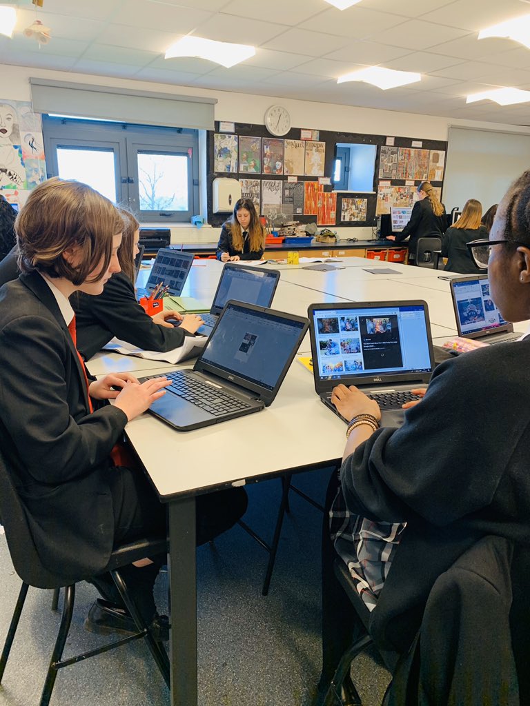 stmarysart's tweet photo. Year 9s creating their โFood Glorious Foodโ mood boards. Cupcakes, pasta and burgers. Productive and fun Friday lesson, thatโs how we roll in the Art Department...#AspireChallengeSucceed #Artmatters #StMarysWay https://t.co/hZNnSn4fQL