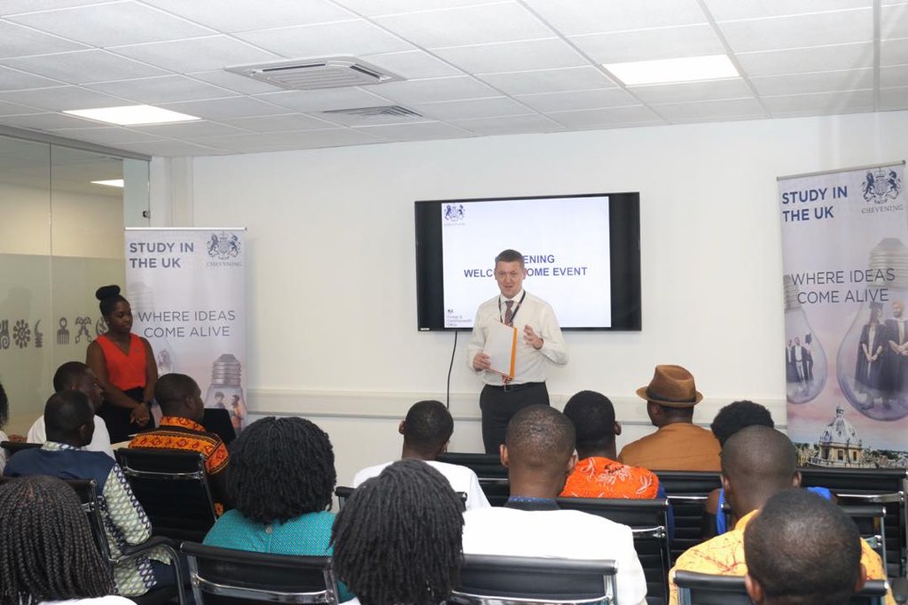walkeriain's tweet photo. Great to welcome back 22 Chevening Scholars having completed their post-graduate scholarships in the UK. 

After deepening their expertise &amp; broadening their networks, I’m looking forward to learning from them &amp; spending time together in period ahead.

#Chevening https://t.co/OG7LDJvvZB