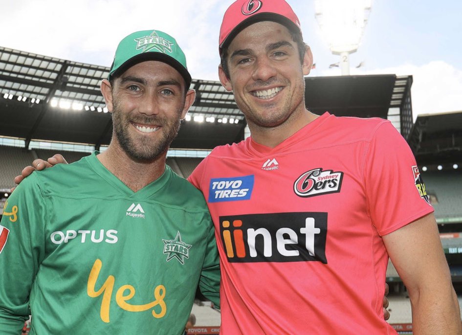 KevRobertsCA's tweet photo. Congrats to @Mozzie21 and @Gmaxi_32 as well as your @SixersBBL and @StarsBBL teams on making the @BBL final and thanks to fans in Sydney for selling out the SCG.  https://t.co/mixdvgqGo1  @CricketAus  #BigAppeal https://t.co/MKt0NacO45