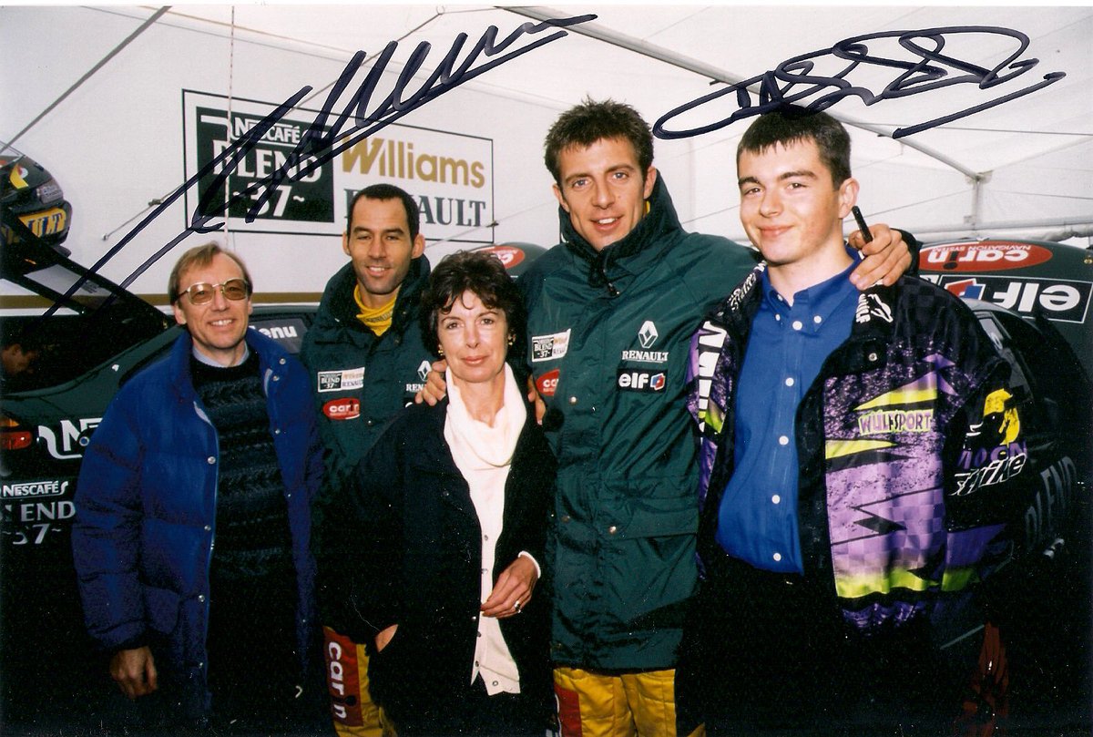Simeracing's tweet photo. Look what we found lurking in a drawer: #AlainMenu @jasonplato and team Sime - Behind the scenes team hospitality @krcircuit @BTCC #WilliamsRenault #BackInTheDay https://t.co/HD0Kd5jdED